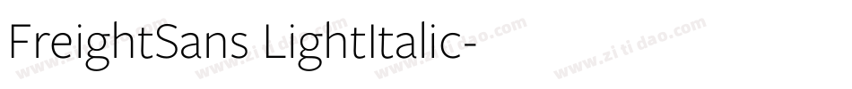 FreightSans LightItalic字体转换